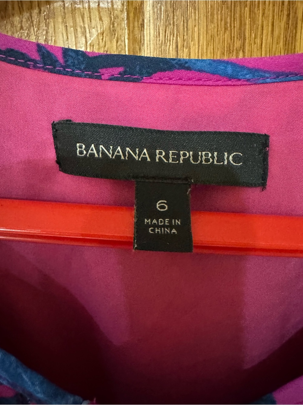 Banana Republic Pink and Blue Floral Dress with pockets - Picture 5 of 6